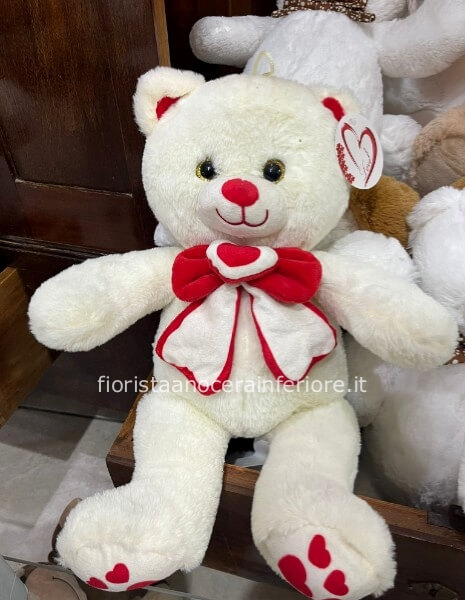 peluche bianco tema san valentino